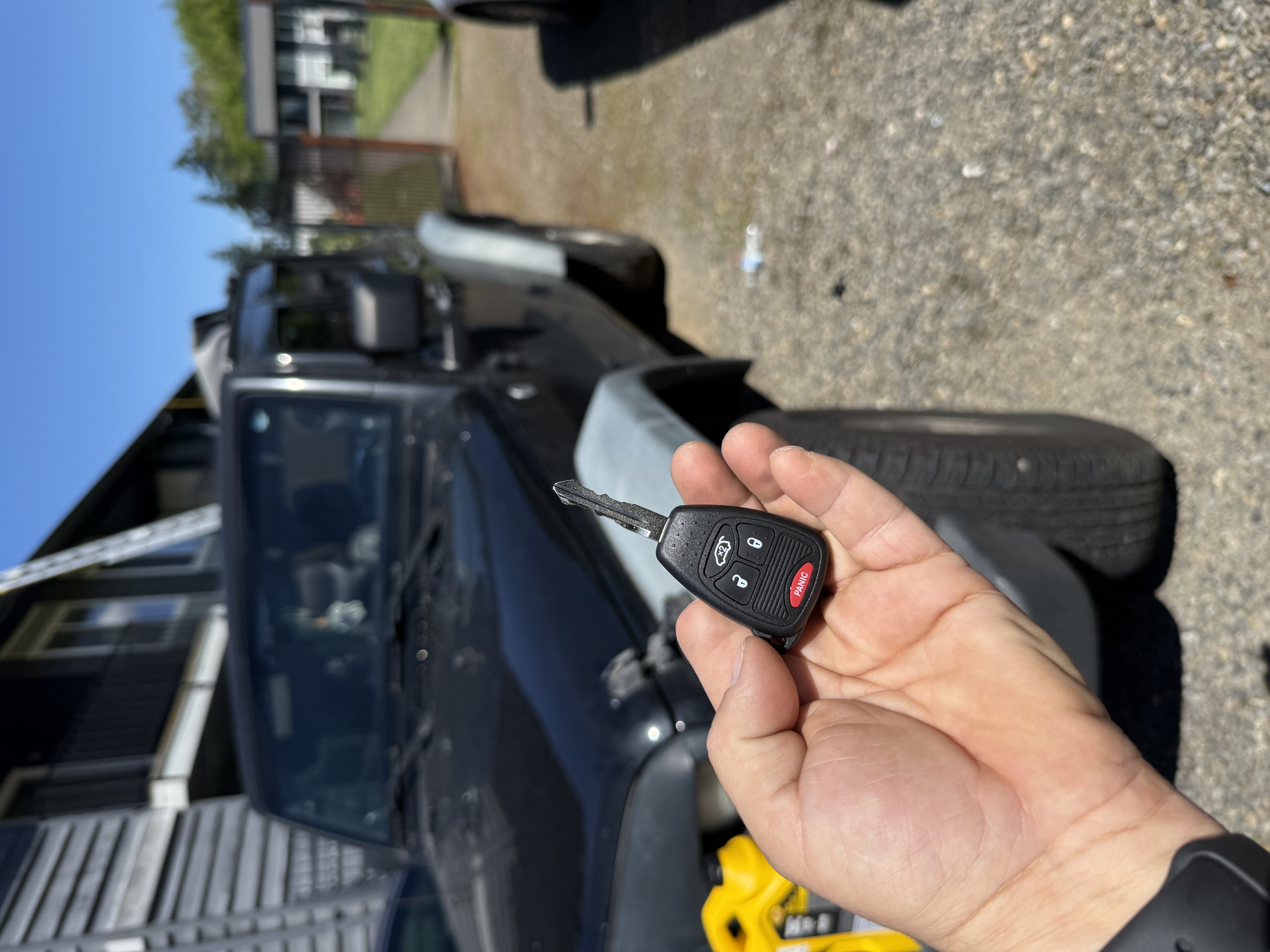 Dodge key fob and blade key