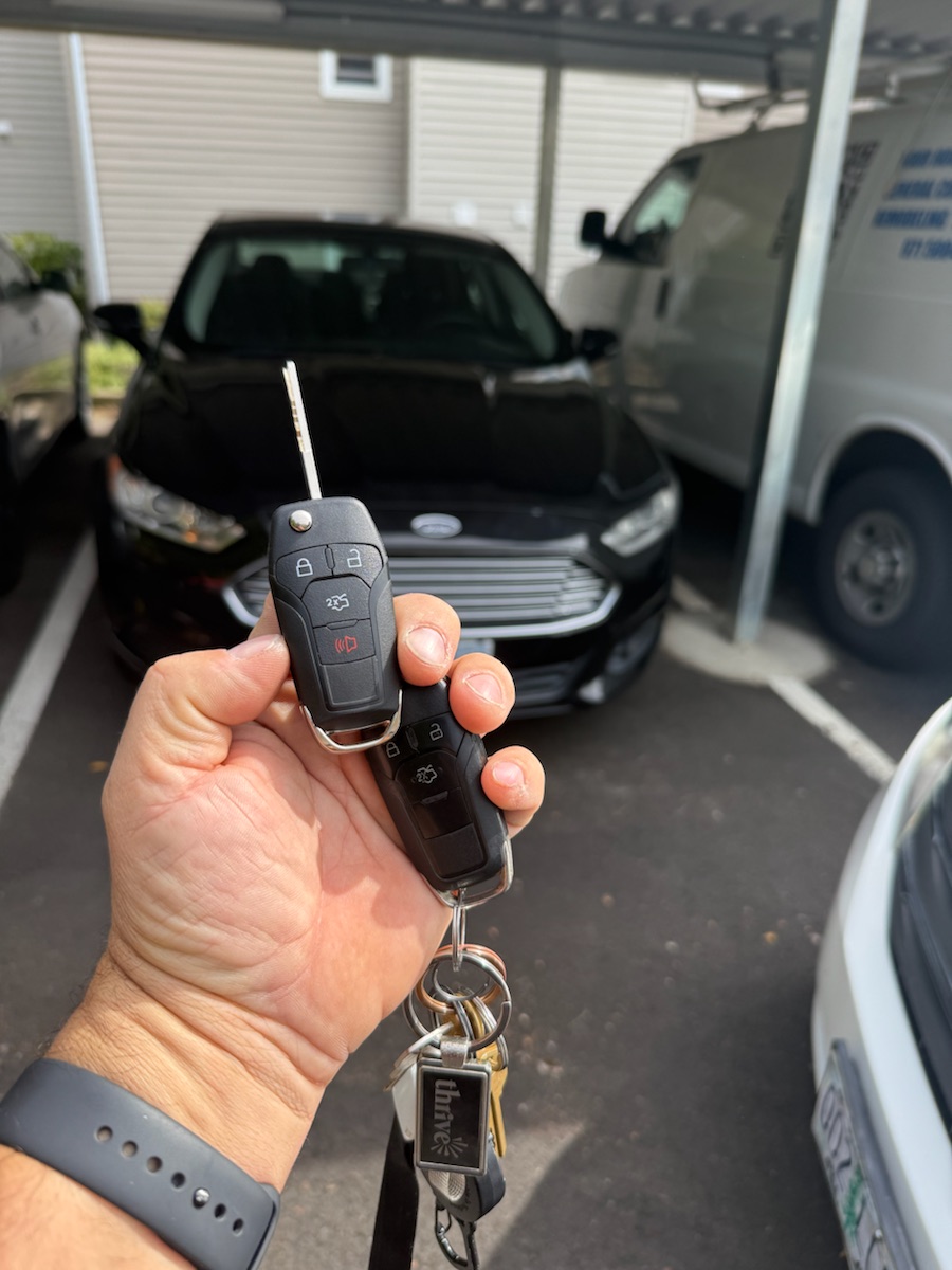 Ford Fusion — finished keys tested at the car.
