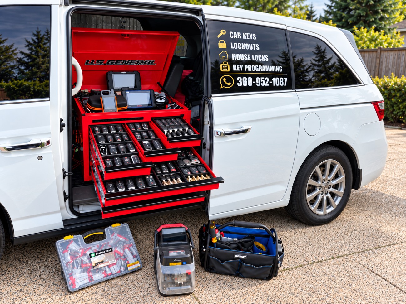Quick Lock & Key mobile locksmith van with key programming equipment