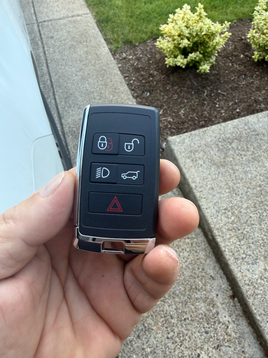 Land Rover / Range Rover smart key — one of the keys we carry.