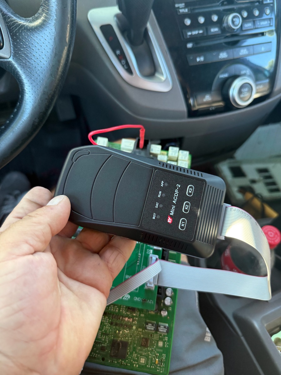 MINI Cooper (2018) — module programmed with the Yanhua ACDP-2, then reinstalled and the new key added.