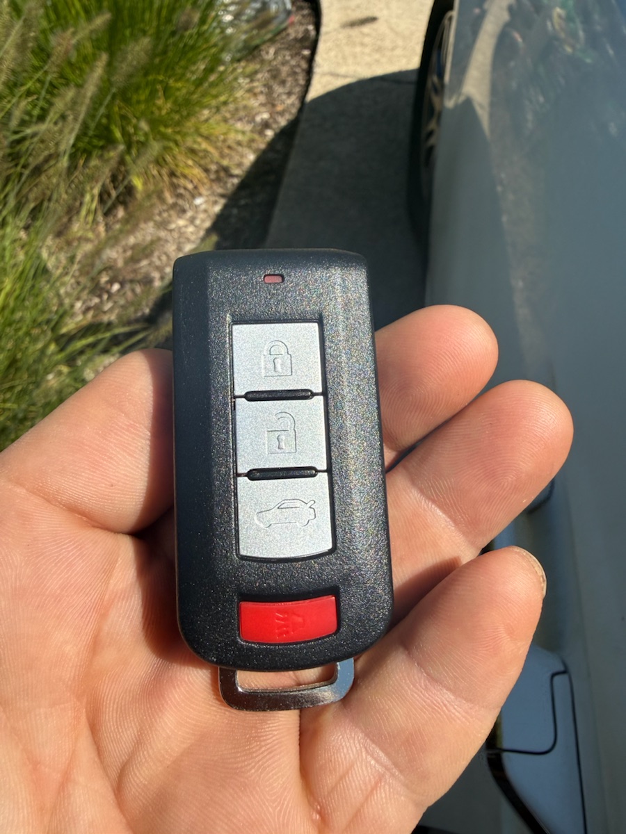 Mitsubishi smart key — one of the Mitsubishi keys we carry.